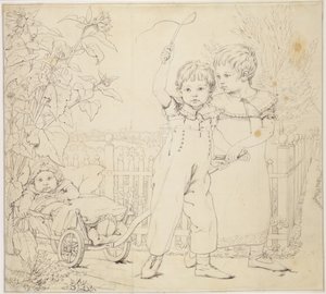 Hulsenbeck Children、1805-6（紙に鉛筆でペンとインク） 作： Philipp Otto Runge